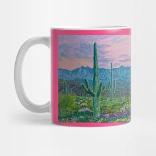 Sunset in Arizona desert Mug